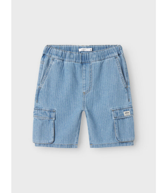 NKMRYAN CARGO DNM L SHORTS 3950-KY Light Blue Denim STRIPES Name it