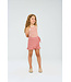 TNMoore Short S_L Rib Top Old Rose Striped by The New