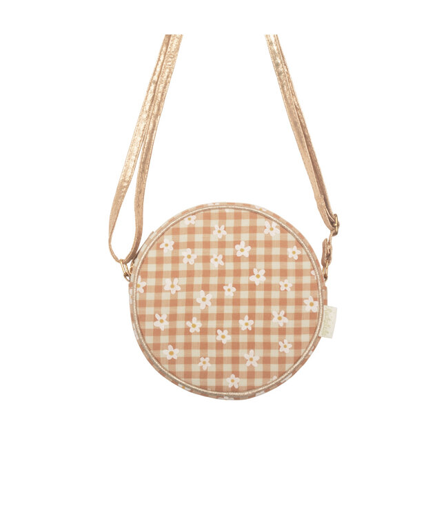 Daisy Gingham Round Bag
