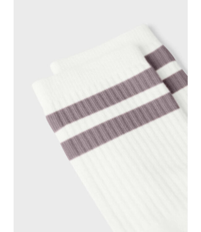 NKFJALMA SOCK Bright White Purple Dove by Name it
