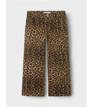 Name it NKFROSE WIDE TWI PANTS aw25 Silver Mink LEOPARD by Name it
