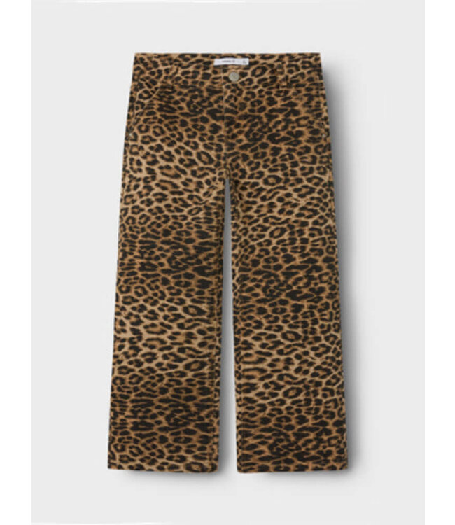 NKFROSE WIDE TWI PANTS aw25 Silver Mink LEOPARD by Name it