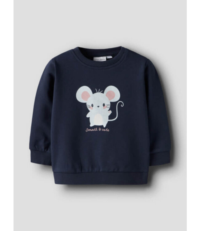 NBFVRILLIE LS SWEAT BOX BRU Navy Blazer Mouse by Name it