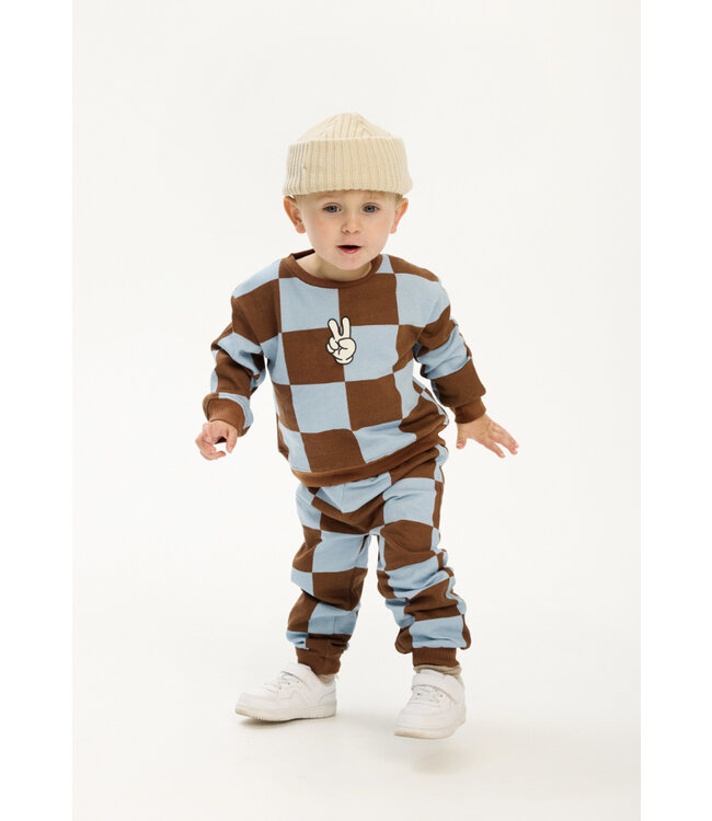 TNSTPaulie OS Sweatshirt Toffee Check by The New