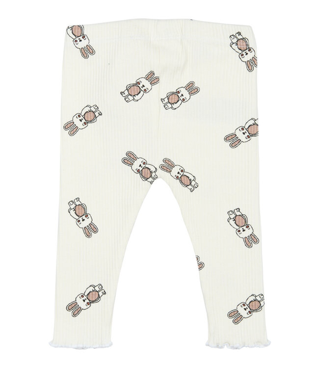 TNSBPippa Rib Leggings Cloud Dancer AOP by The New