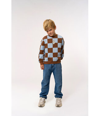 The New TNPollard OS Sweatshirt Toffee Check by The New