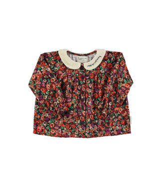 Piupiuchick Peter pan collar blouse | Multicolor flowers  by Piupiuchick