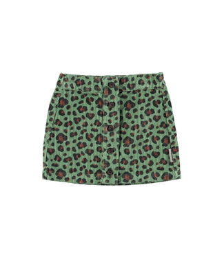 Piupiuchick Short skirt | Green w/ animal print   by Piupiuchick