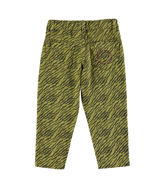 Mom fit trousers | Olive green w/ zebra print  by Piupiuchick