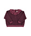 Terry cotton sweatshirt | Aubergine w/ animal print  by Piupiuchick