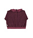 Terry cotton sweatshirt | Aubergine w/ animal print  by Piupiuchick
