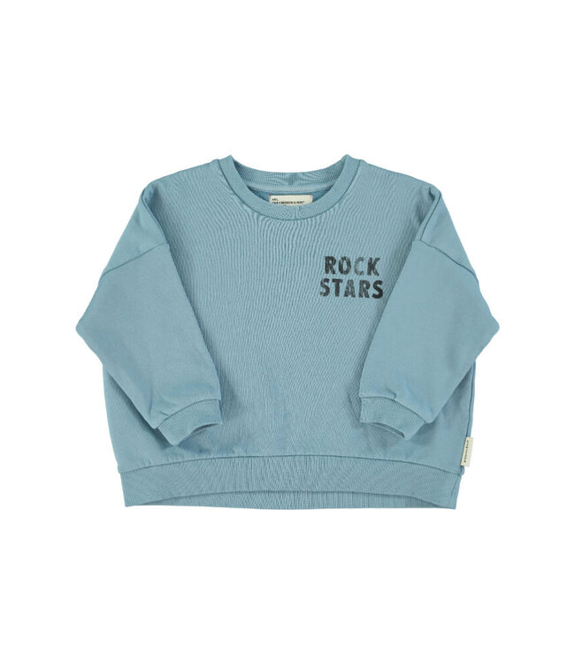 Sweatshirt | Blue w/ "rock stars" print  by Piupiuchick