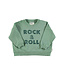 Sweatshirt | Green w/ "rock & roll" print  by Piupiuchick