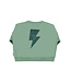 Sweatshirt | Green w/ "rock & roll" print  by Piupiuchick