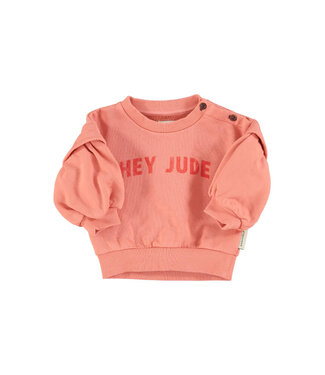 Piupiuchick Sweatshirt | Pink w/ "hey jude" print  by Piupiuchick