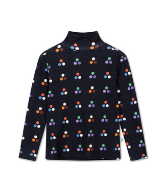 Repose ams turtle neck graphite night multi dot by Repose ams