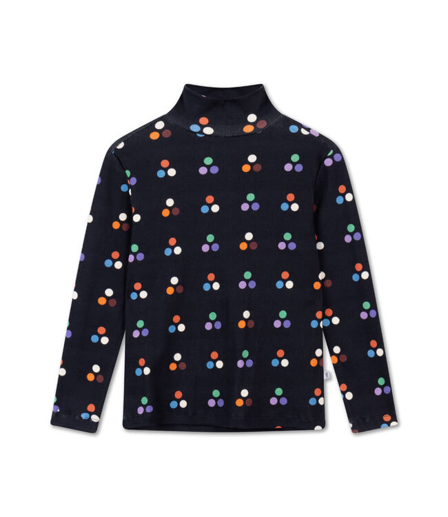 turtle neck graphite night multi dot by Repose ams
