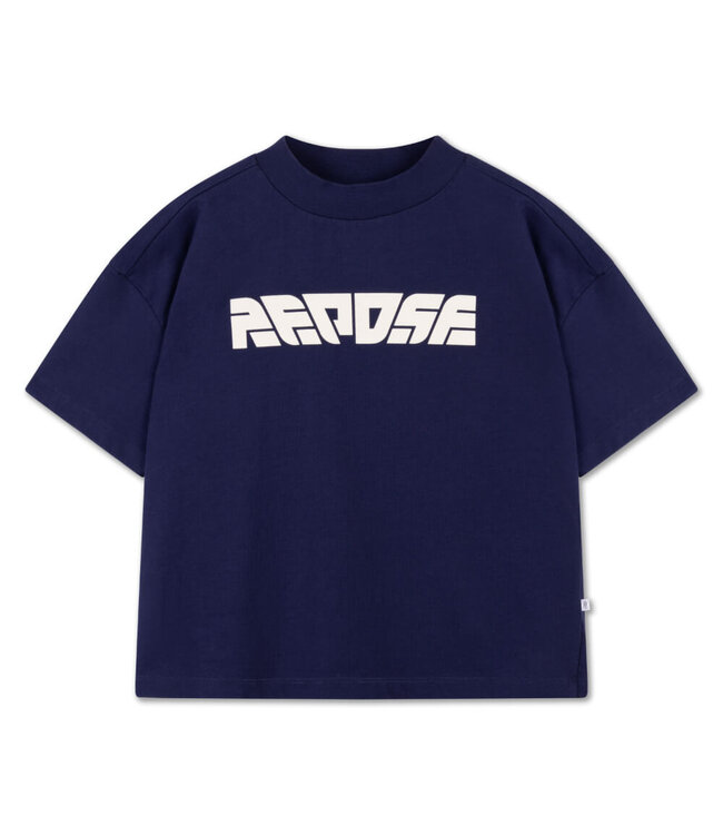 boxy tee shirt cosmic navy by Repose ams