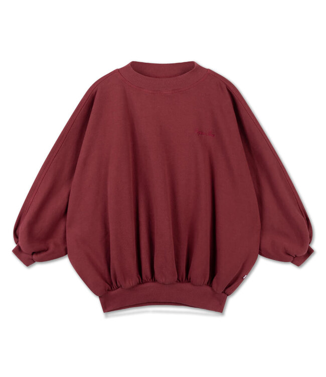 iris crop sweater royal burgundy by Repose ams