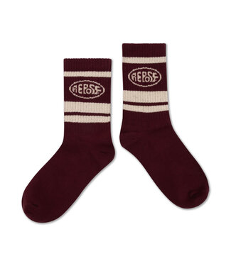 Repose ams sporty sock royal burgundy logo by Repose ams