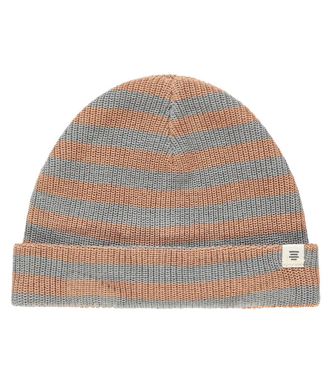 baby hat knitted stripe cookie by A tiny story