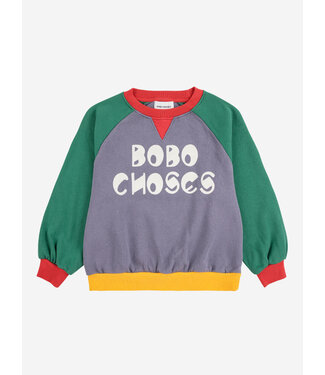 Bobo Choses Bobo Choses color block ranglan sweatshirt  by Bobo Choses