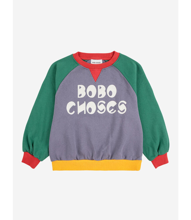 Bobo Choses color block ranglan sweatshirt  by Bobo Choses