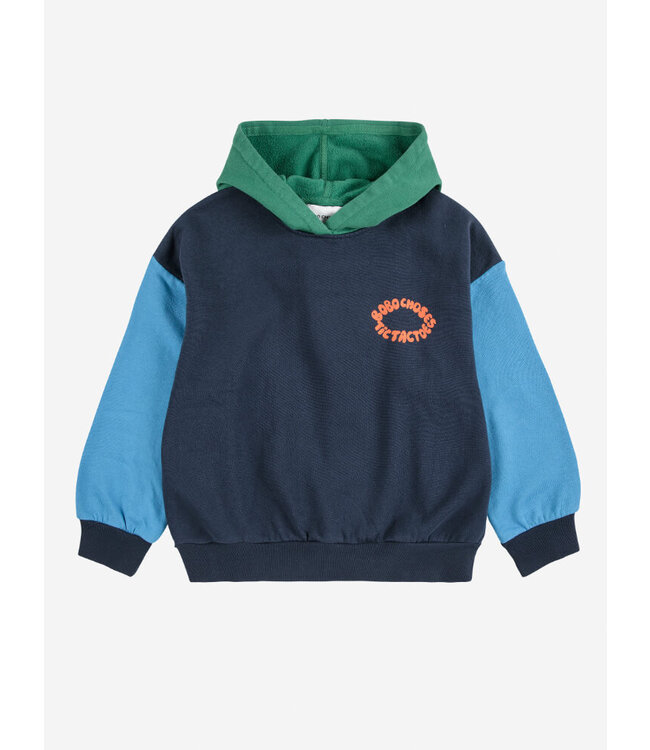 Tic Tac Toe color block hoodie  by Bobo Choses