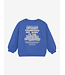 Oversized Sweater Textprint Dusty Kobalt by Daily7