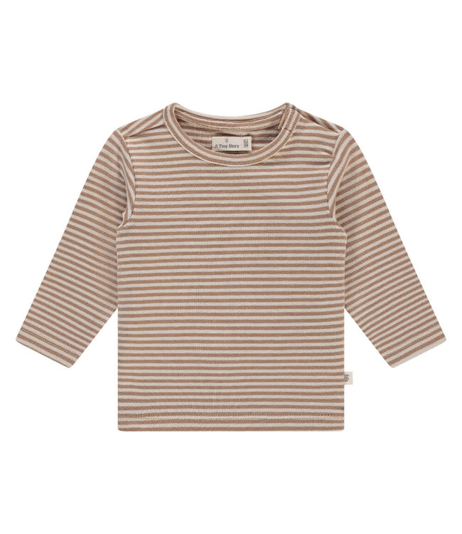 baby t-shirt long sleeve stripe cookie by A tiny story