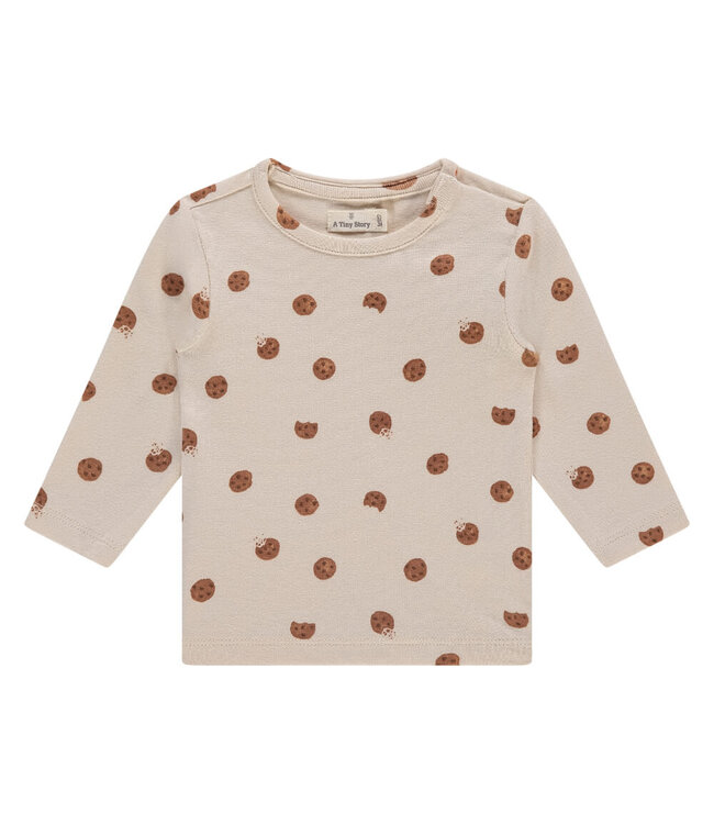 baby t-shirt long sleeve cookie snow by A tiny story