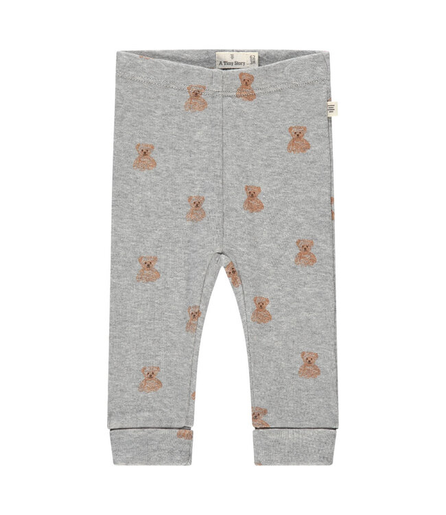 baby pants bear light grey melange by A tiny story