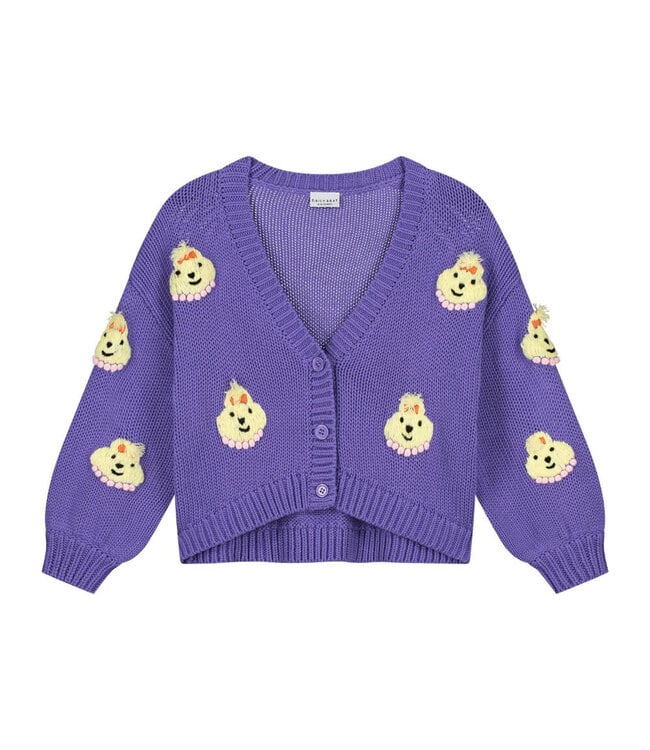 LADY ARABELLA KNITTED CARDIGAN SOFT PURPLE  by Daily Brat
