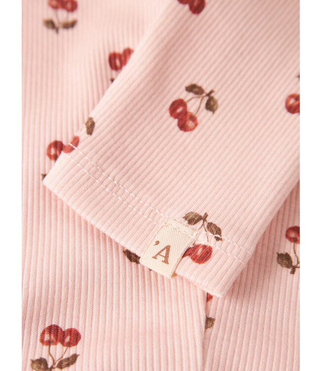 NBFLAVO ELF SLIM LEGGING LIL NOOS Silver Peony CHERRY by Lil' Atelier