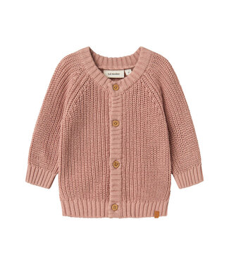 Lil' Atelier NBNEMLEN LS KNIT CARD LIL NOOS Misty Rose by Lil' Atelier