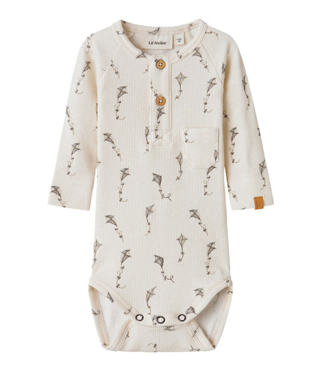 NBMGAVO ELM LS SLIM BODY LIL NOOS Turtledove KITES by Lil' Atelier