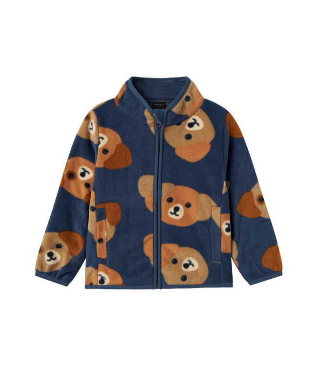 NMMMEEKO FLEECE JACKET AOP2 Vintage Indigo by Name it