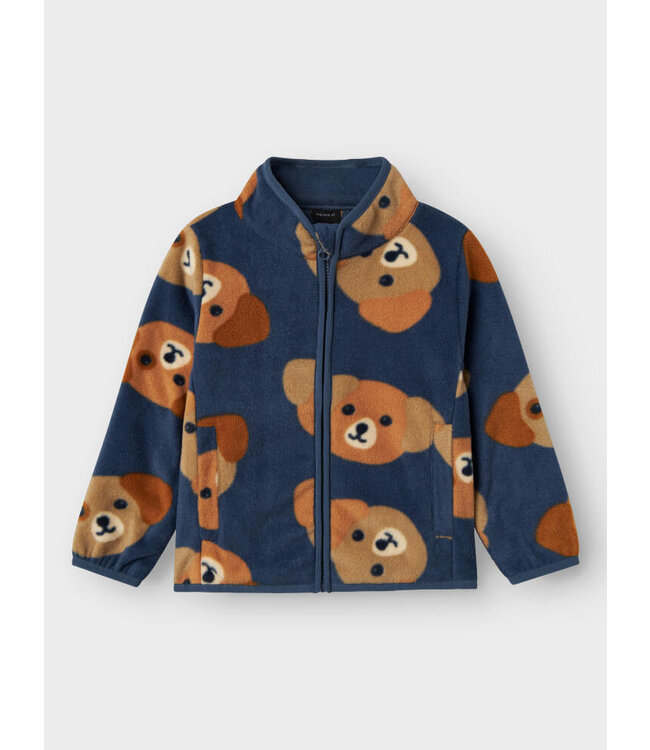 NMMMEEKO FLEECE JACKET AOP2 Vintage Indigo by Name it