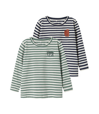 Name it NMMNITU 2P LS TOP PB Mood Indigo W. GREEN BAY by Name it