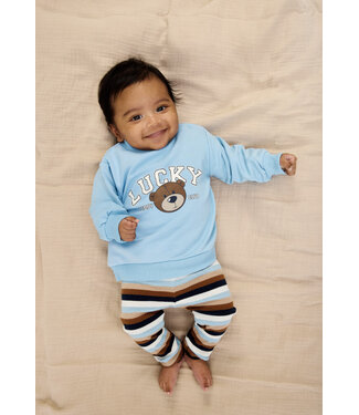 The New TNSBPark Rib Leggings Powder Blue Striped by The new