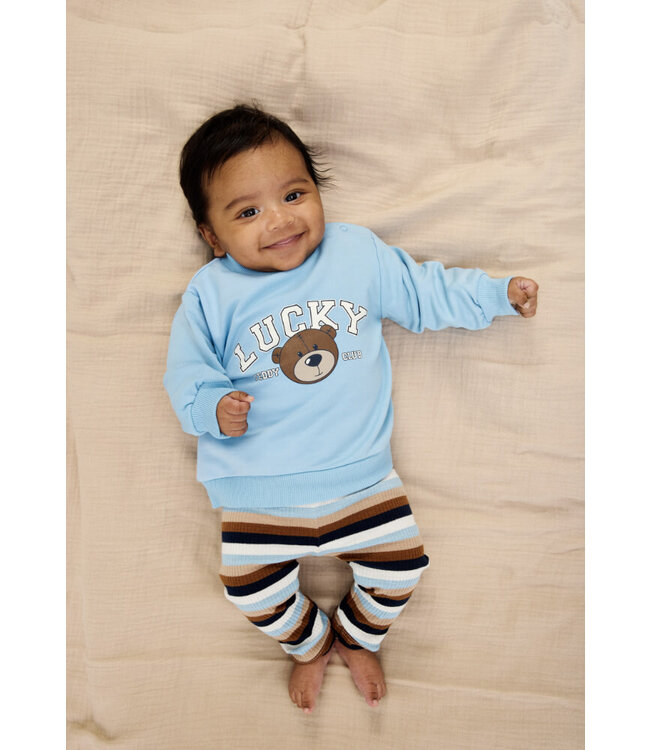 TNSBPark Rib Leggings Powder Blue Striped by The new