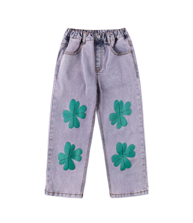 Lucky Clover Denim Pants by Jelly Mallow