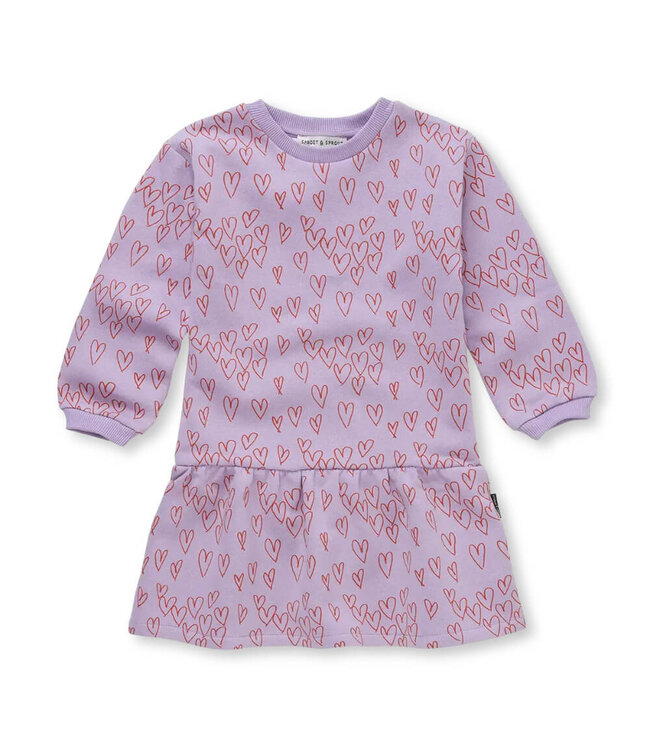 Dress hearts print  Lavender by Sproet & Sprout