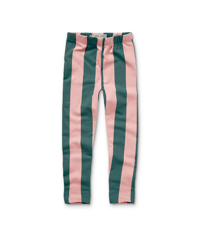Winter legging block stripe Peach parfait by Sproet & Sprout