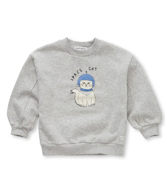 Sproet & Sprout Sweatshirt space cat   Grey melee by Sproet & Sprout Sproet & Sprout Sweatshirt space cat   Grey melee by Sproet & Sprout