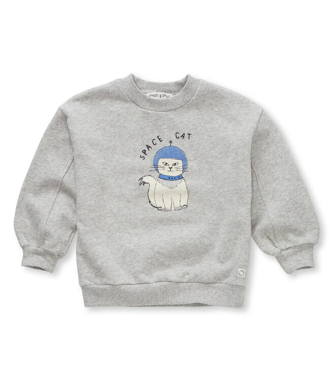 Sweatshirt space cat   Grey melee by Sproet & Sprout