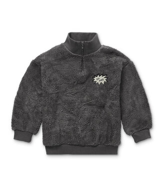 Sproet & Sprout Teddy anorak sweatshirt  Washed black by Sproet & Sprout Sproet & Sprout Teddy anorak sweatshirt  Washed black by Sproet & Sprout