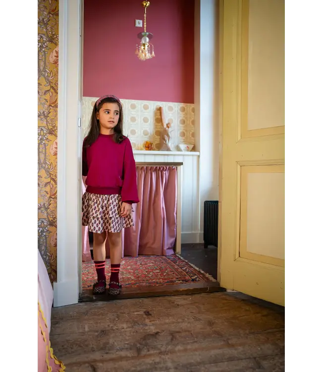 Mini Smock Skirt  Paisley Flower AOP by Petit Blush