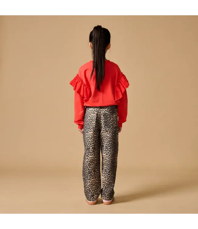 Romantic Ruffle Sweater Cayenne by Petit Blush