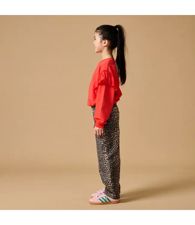 Romantic Ruffle Sweater Cayenne by Petit Blush